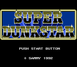 Super Dunk Star (Japan) Title Screen